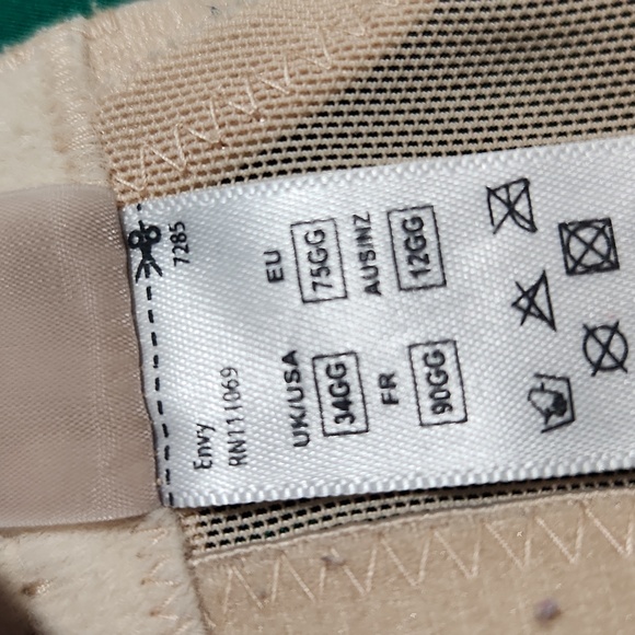 PANACHE Size 34GG. Elegant Lace Underwire Bra - Tan - Picture 8 of 12